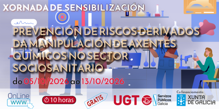 Xornada de sensibilización. Prevención de riscos derivados da manipulación de axentes químicos no sector sociosanitario